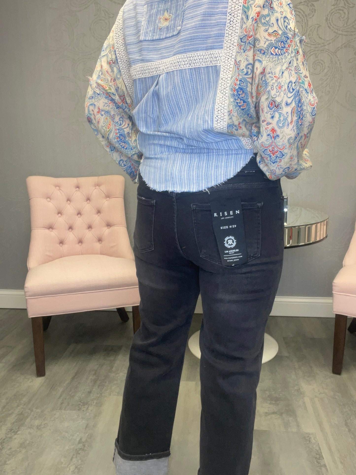 BLACK RISEN JEAN