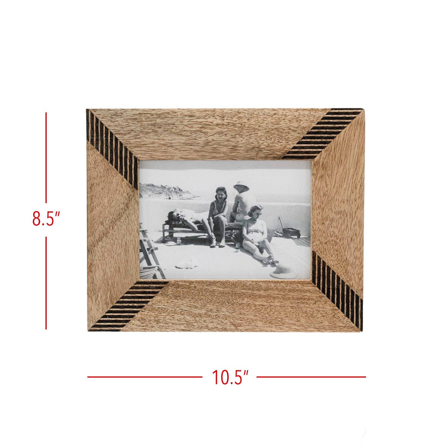 5x7 Photo Coleson Striped Picture Frame Wood