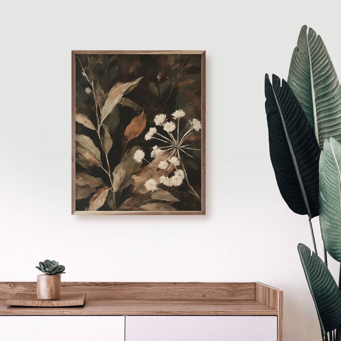 Cream Florals: 32 x 40 x 1.5