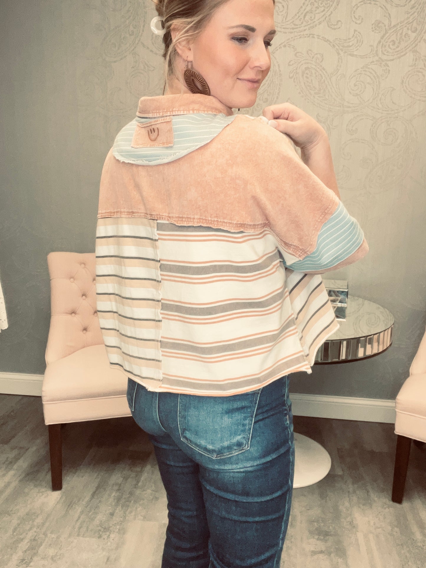 JUNE WASHED STRIPE TOP