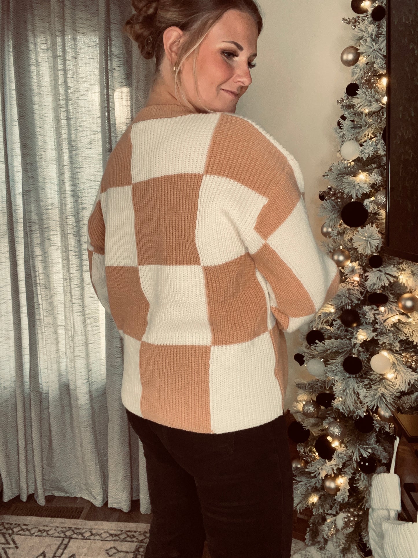 CHECKED OUT SWEATER