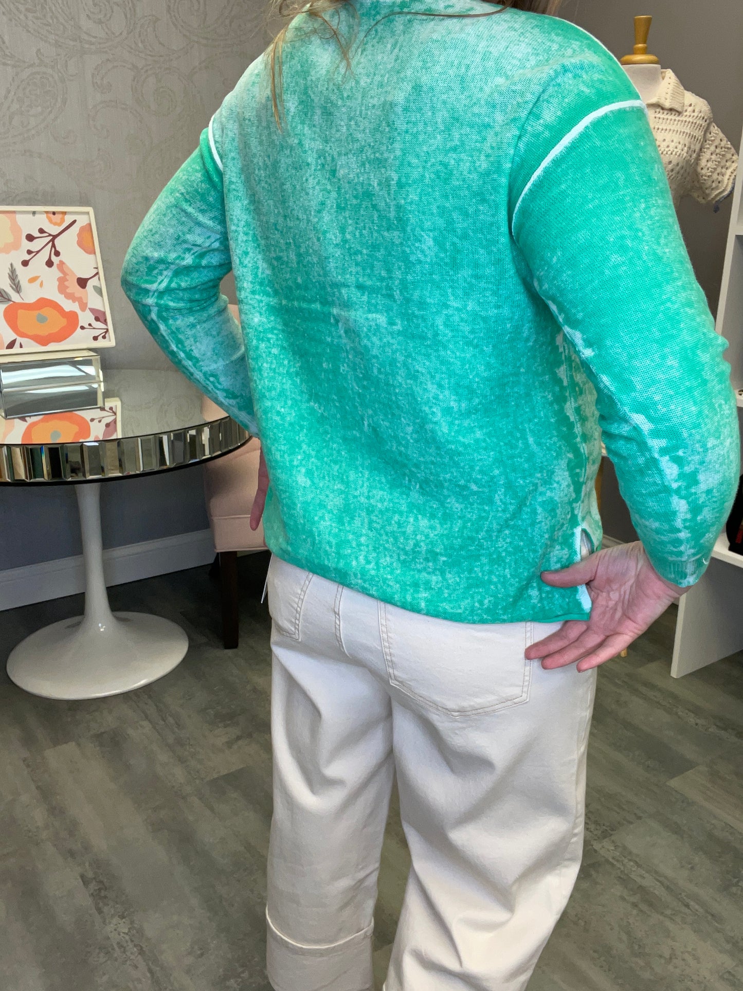 TRIBAL: V-NECK WASHED SWEATER