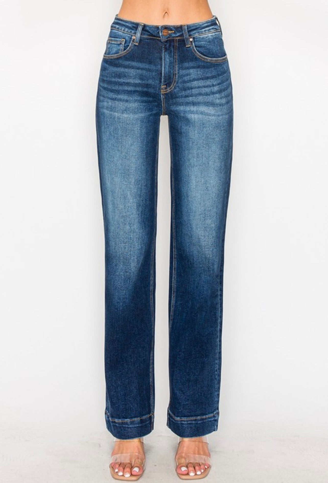 RISEN HIGH RISE STRAIGHT LEG JEAN