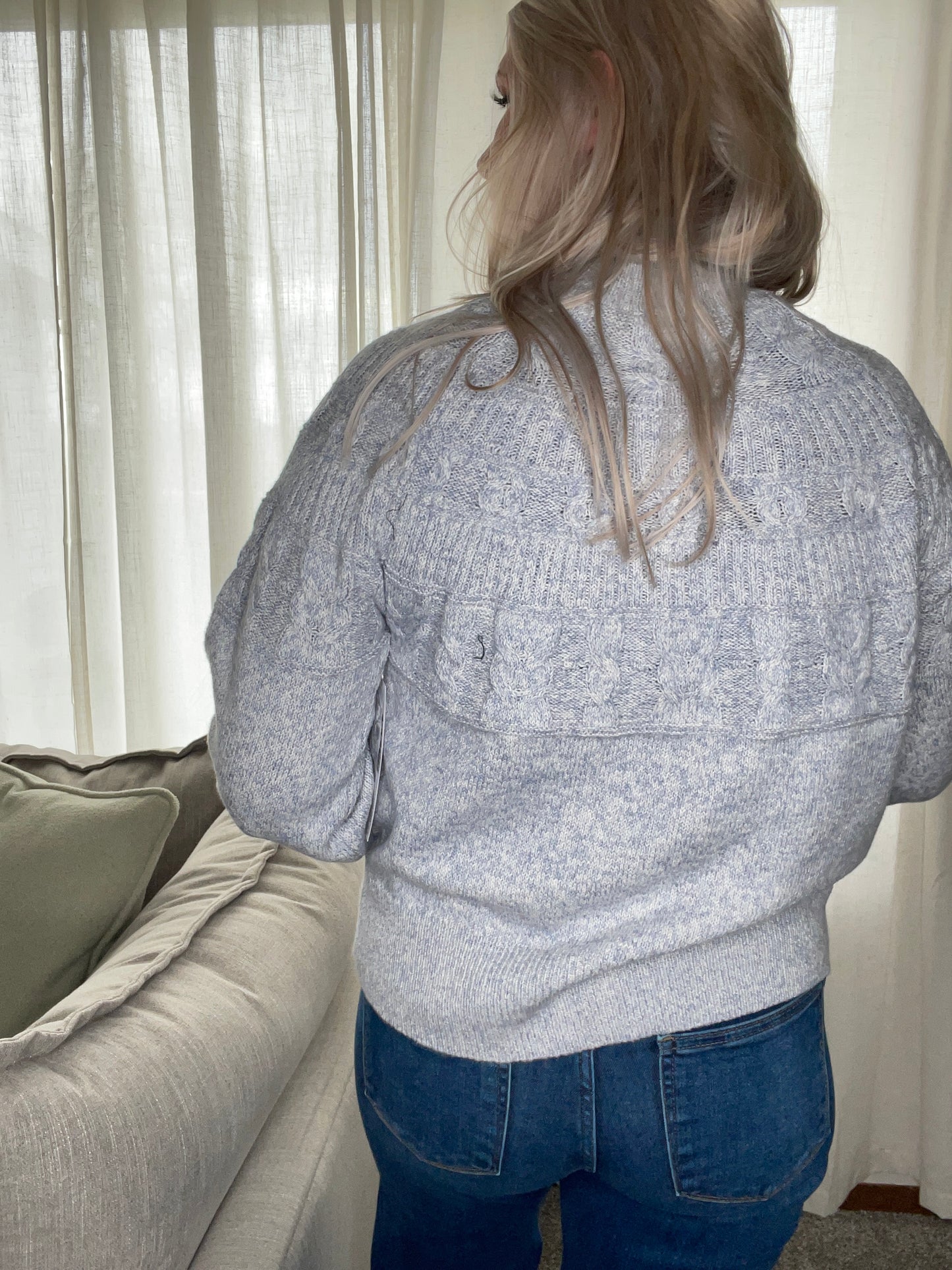 TRIBAL: L/S Mock NK Sweater