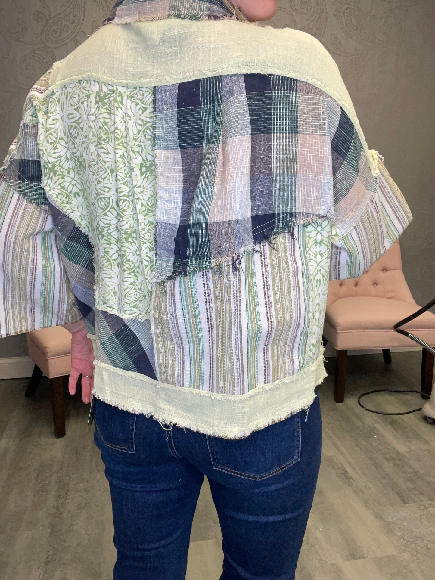 LAUNA MIXED PATTERN JACKET