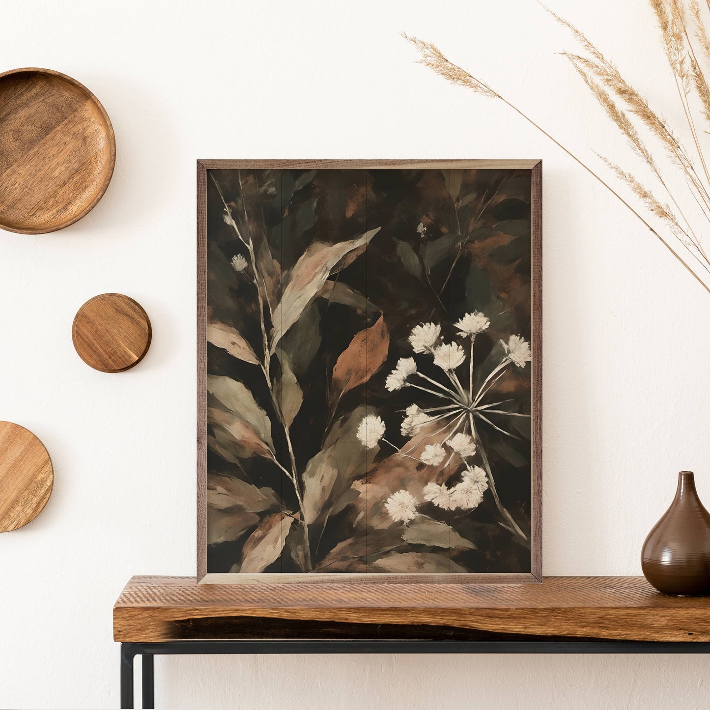 Cream Florals: 32 x 40 x 1.5