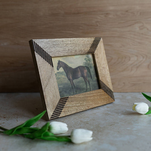 5x7 Photo Coleson Striped Picture Frame Wood