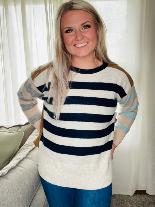 TRIBAL: L/S Boat NK Sweater