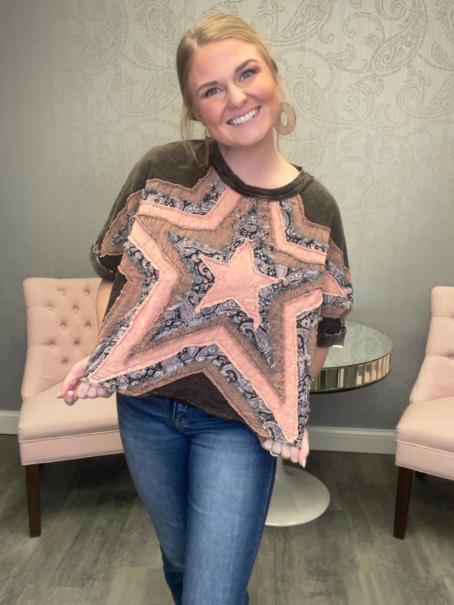 STAR PATCHED TOP