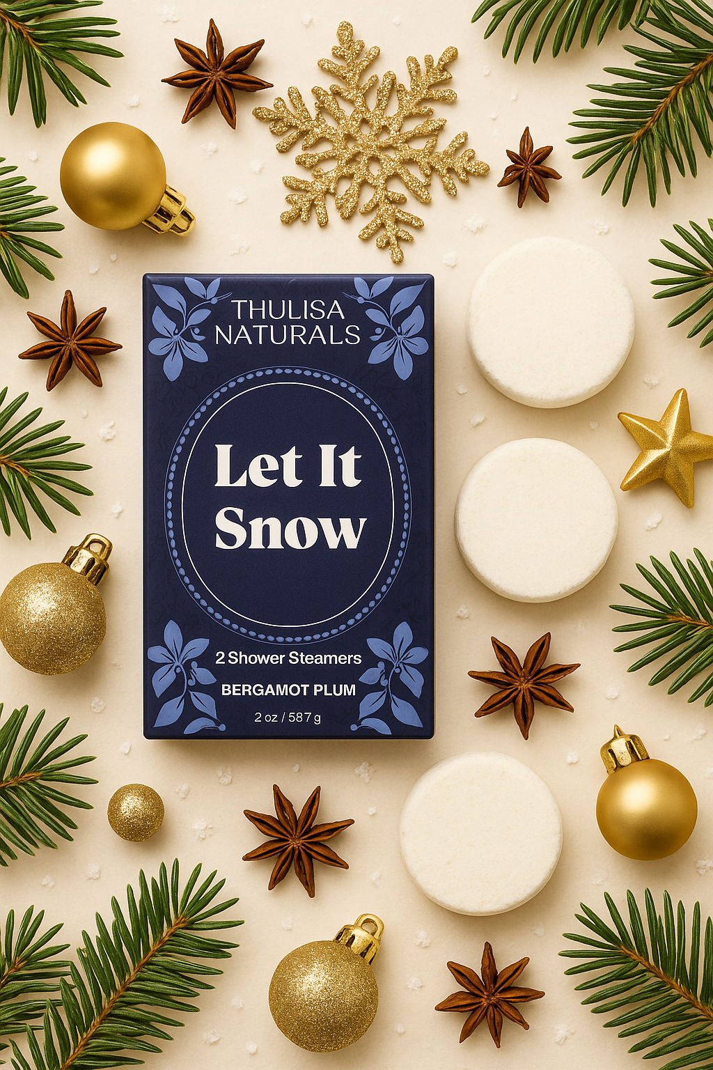 CHRISTMAS SHOWER STEAMER | 2 Pack Gift Set | Bergamot Plum