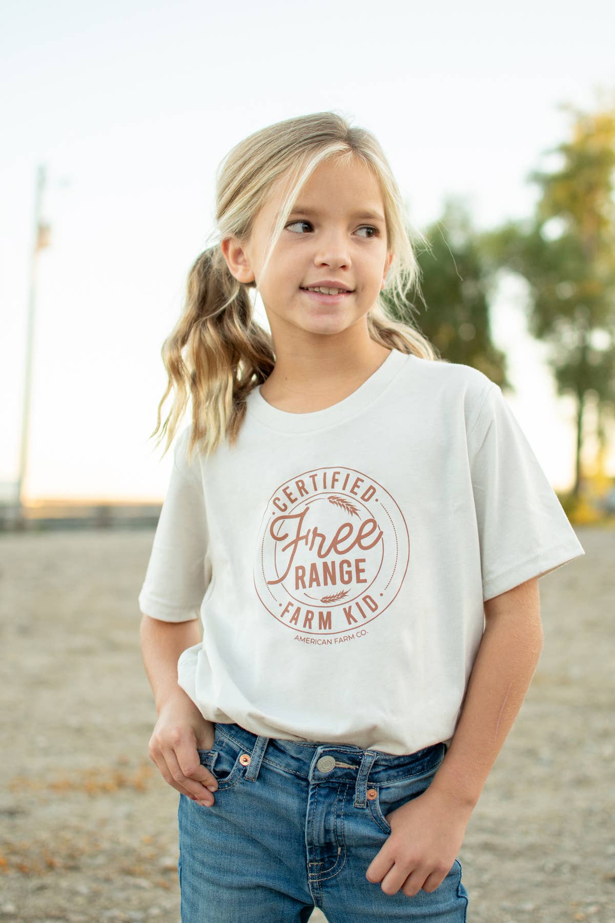 Western ‘Free Range Farm Kid’ Graphic Toddler/Youth Tee