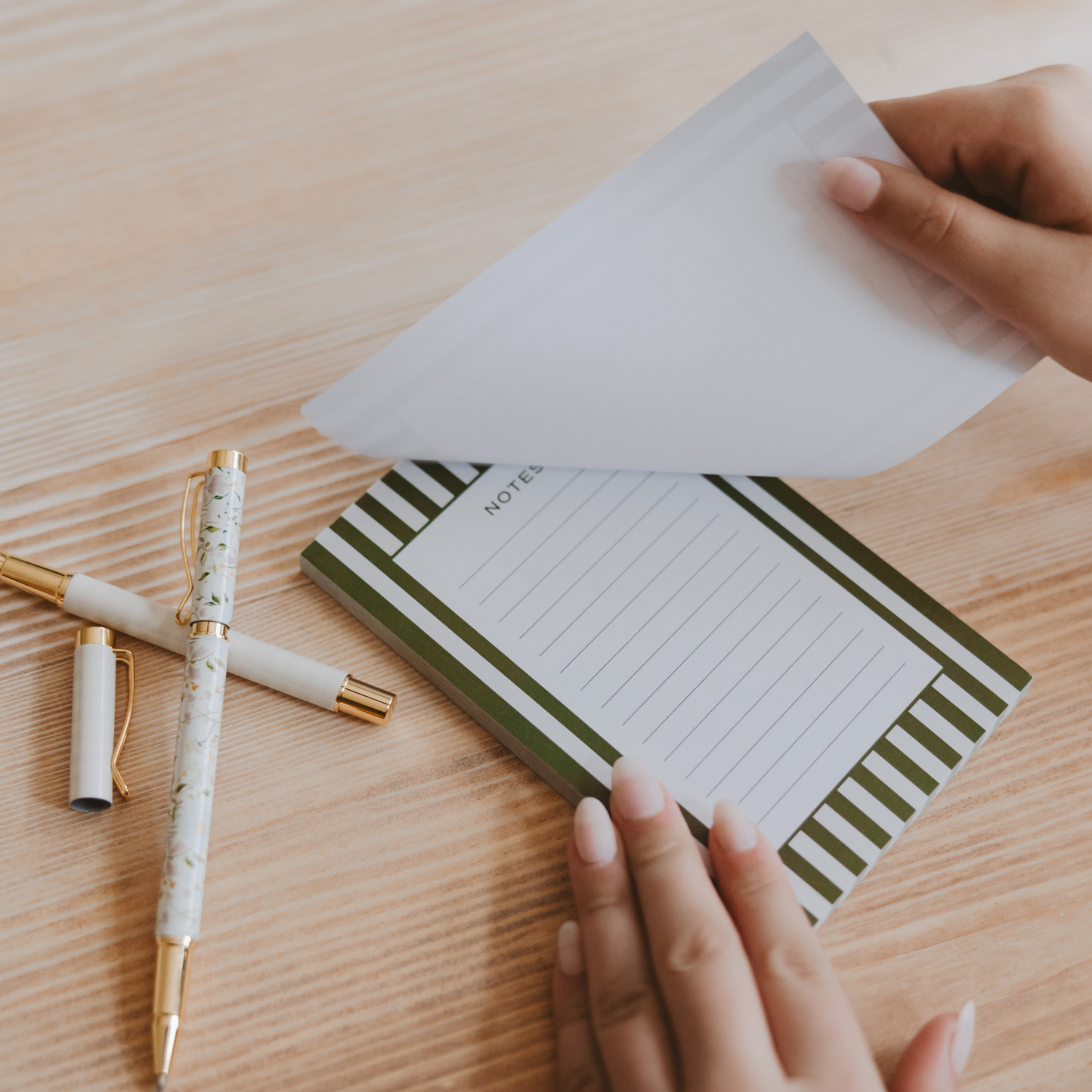 Striped Notepad - Stationery & Office Accessories