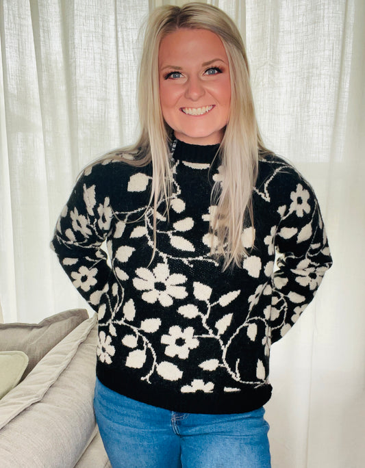 FLORAL VINE SWEATER