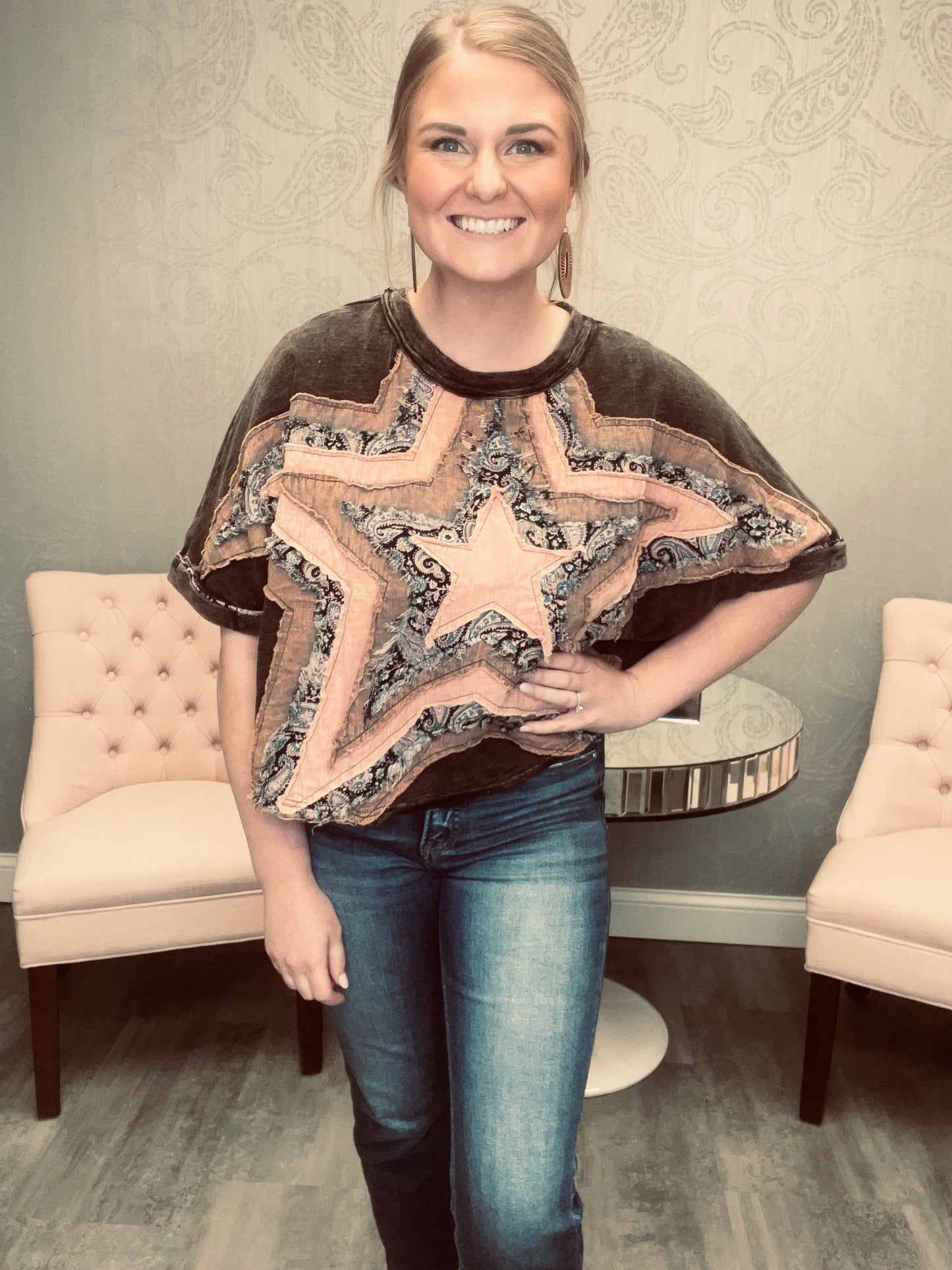 STAR PATCHED TOP