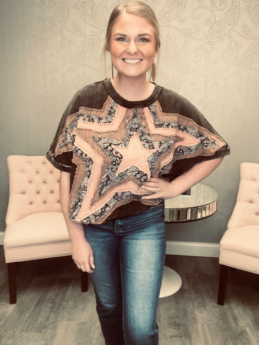 STAR PATCHED TOP
