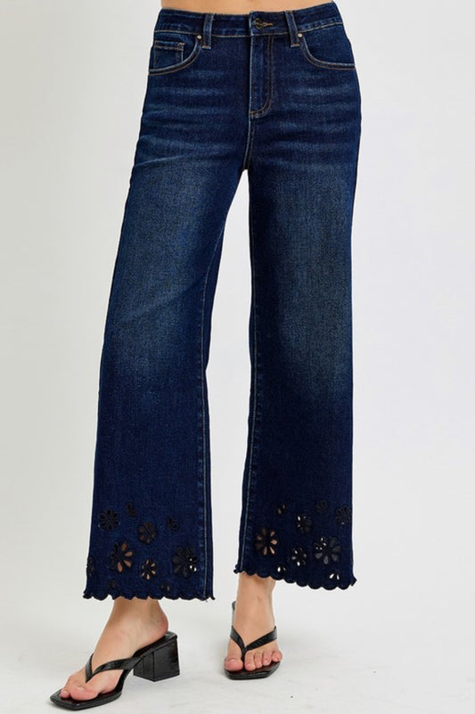 RISEN: HIGH RISE CROP CUT OUT DETAIL JEAN