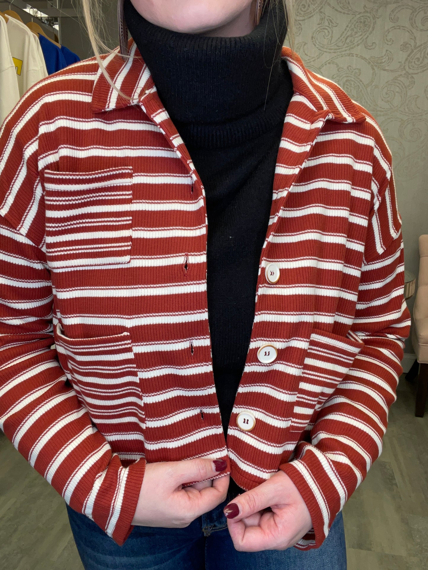 RUST STRIPE JACKET