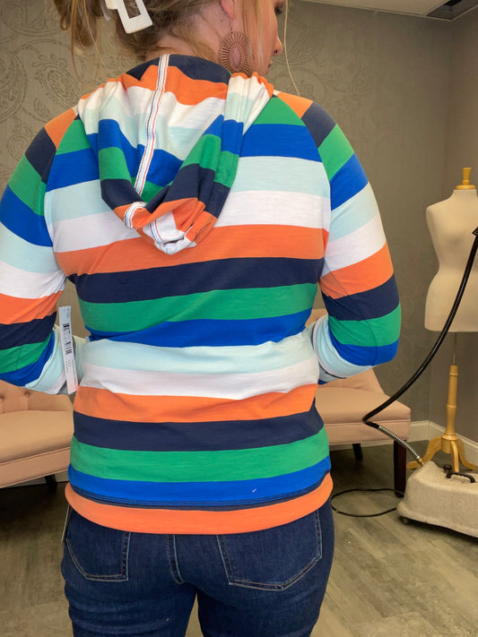 TRIBAL: PRINTED DRAWSTRING RAGLAN HOODIE