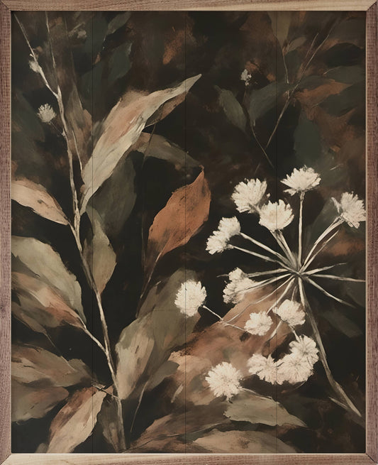 Cream Florals: 32 x 40 x 1.5