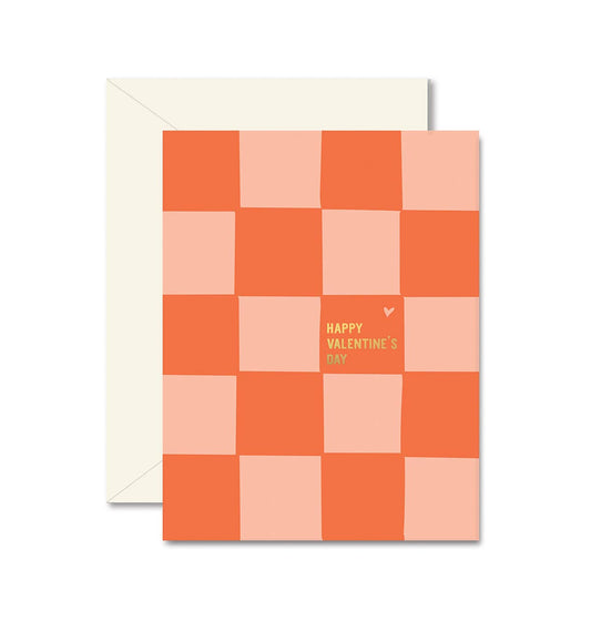 Checkered Valentine Greeting Card