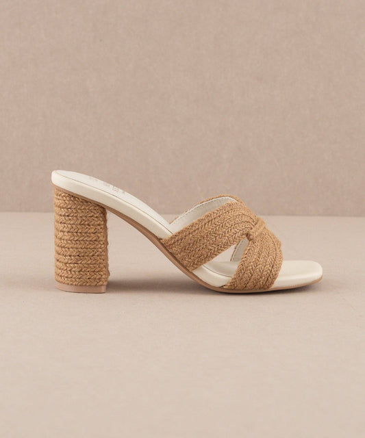 The Santiago Toffee | Raffia Summer Heel